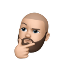 Emoji bold man thinking