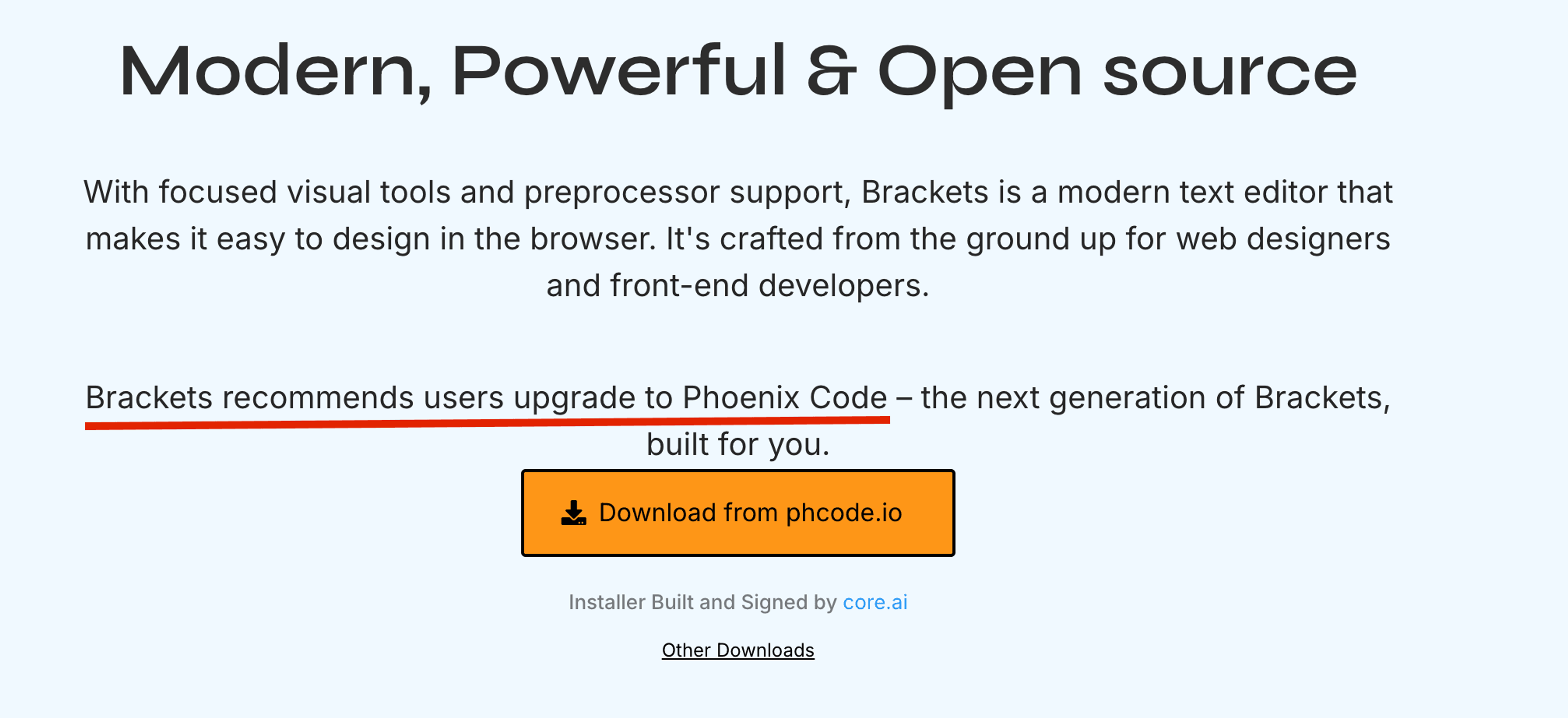 Phoenix Code замінив Brackets