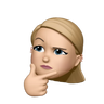 Emoji female thinking